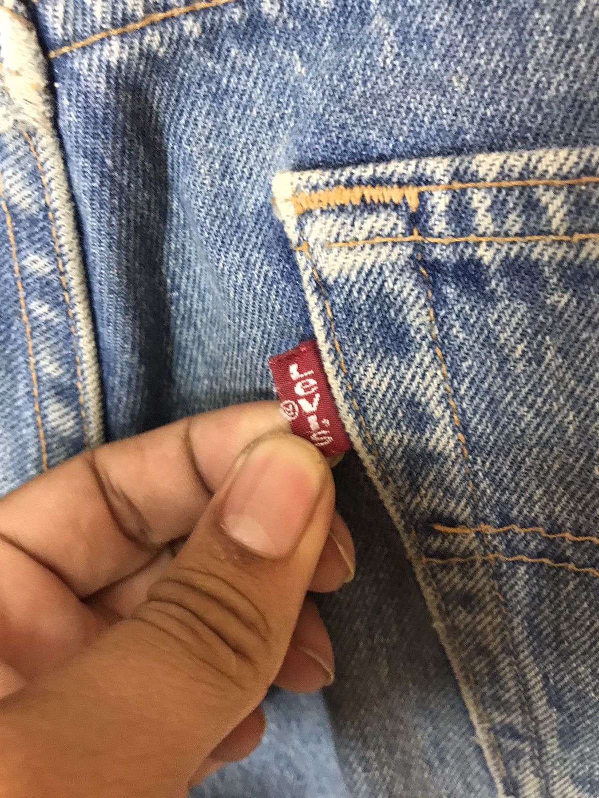 Levi's × Vintage ‼️VTG 90s LEVIS 501 DISTRESSED DENIM NICE DESIGN Size US 34 / EU 50 - 6 Thumbnail