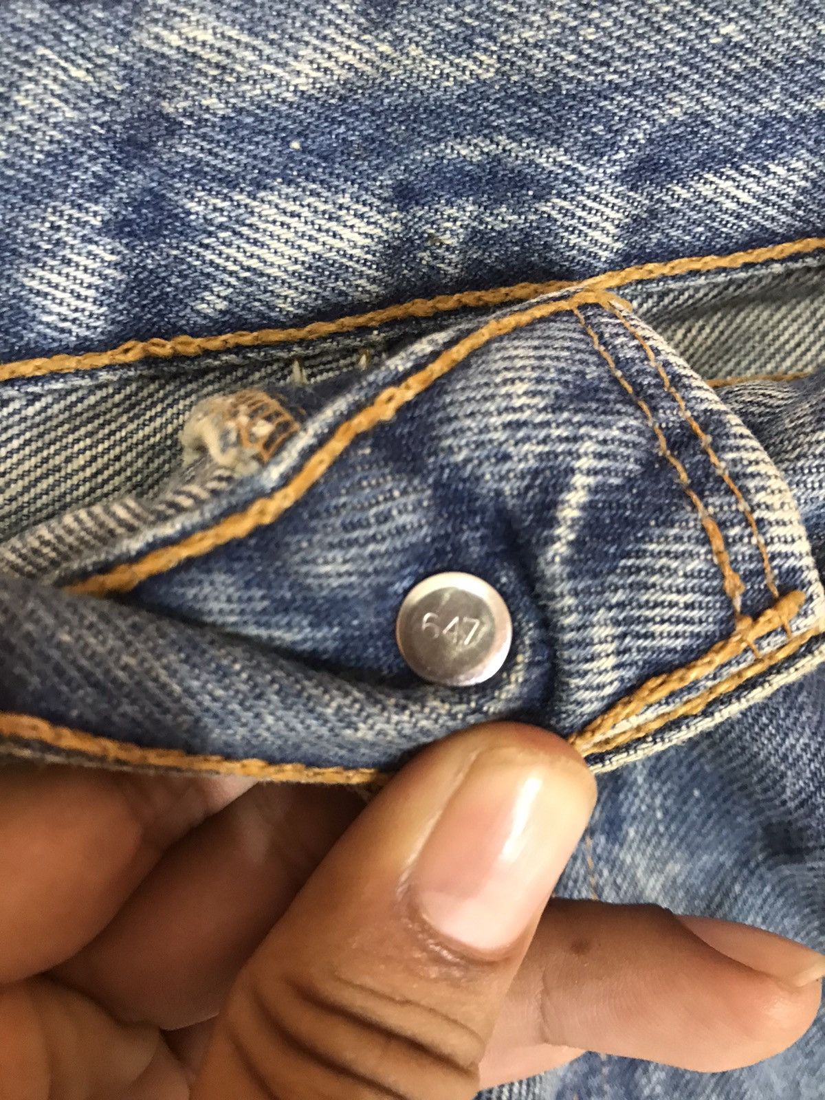 Levi's × Vintage ‼️VTG 90s LEVIS 501 DISTRESSED DENIM NICE DESIGN Size US 34 / EU 50 - 5 Thumbnail