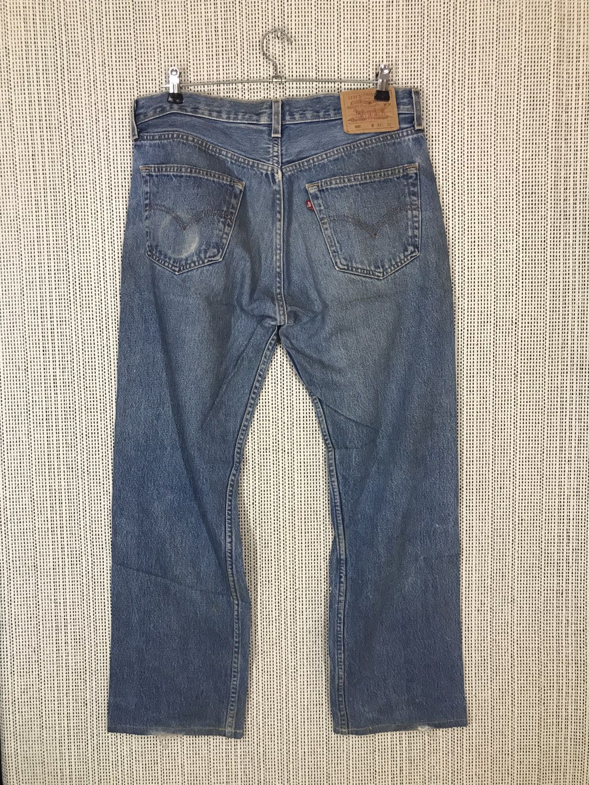 Levi's × Vintage ‼️VTG 90s LEVIS 501 DISTRESSED DENIM NICE DESIGN Size US 34 / EU 50 - 1 Thumbnail