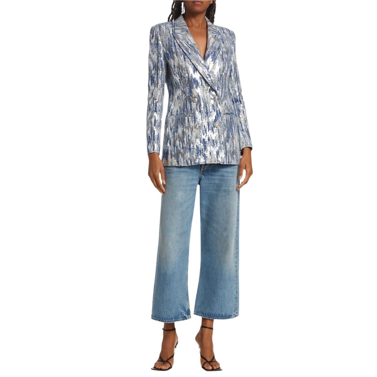 Derek Lam 10 Crosby × Designer Derek Lam 10 Crosby Walter Sequined Double-Breasted Jacket Size XL / US 12-14 / IT 48-50 - 3 Thumbnail