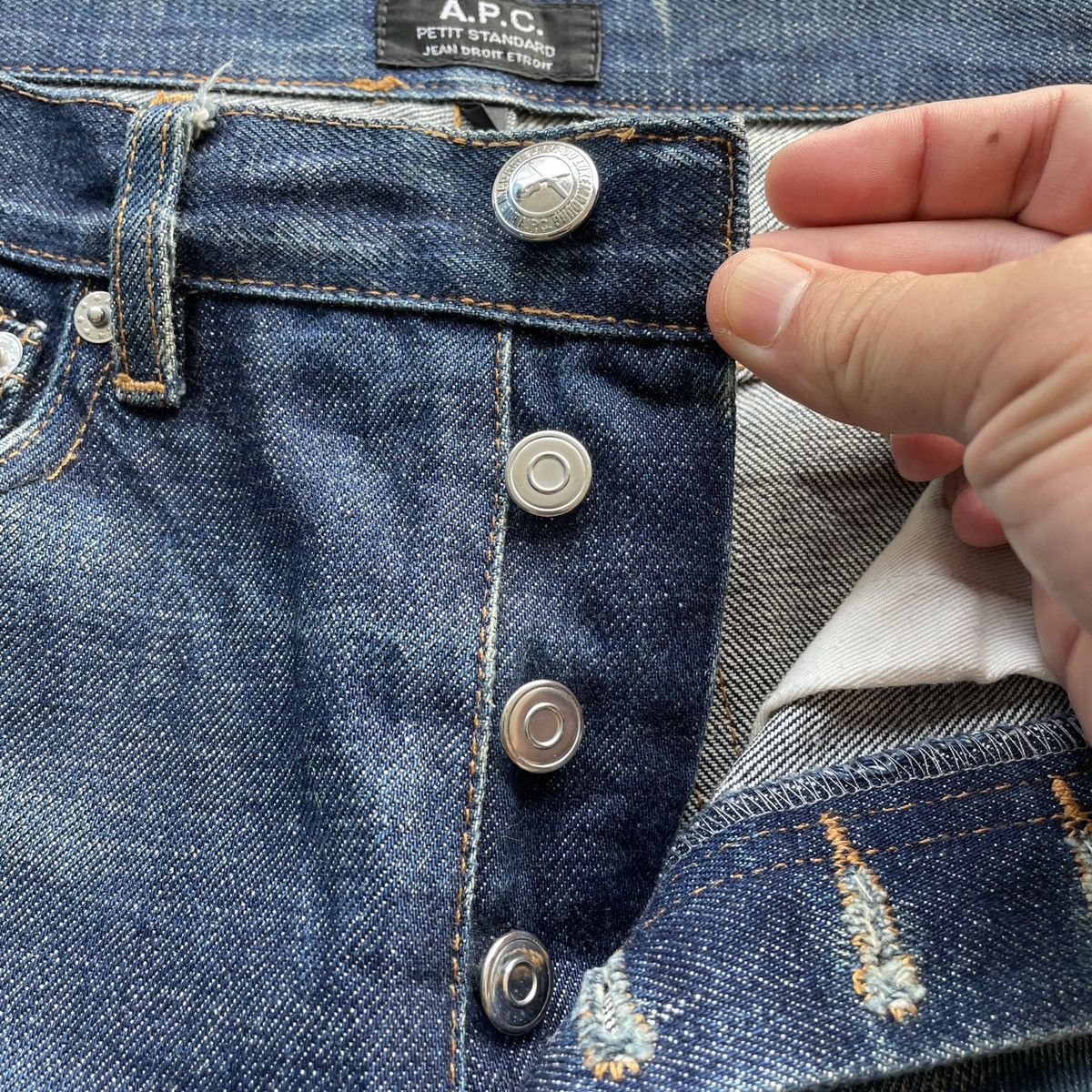 A.P.C. × Vintage Vintage A.P.C Petit Standard Fly Buttons Denim Jeans Pants Size US 28 / EU 44 - 8 Thumbnail