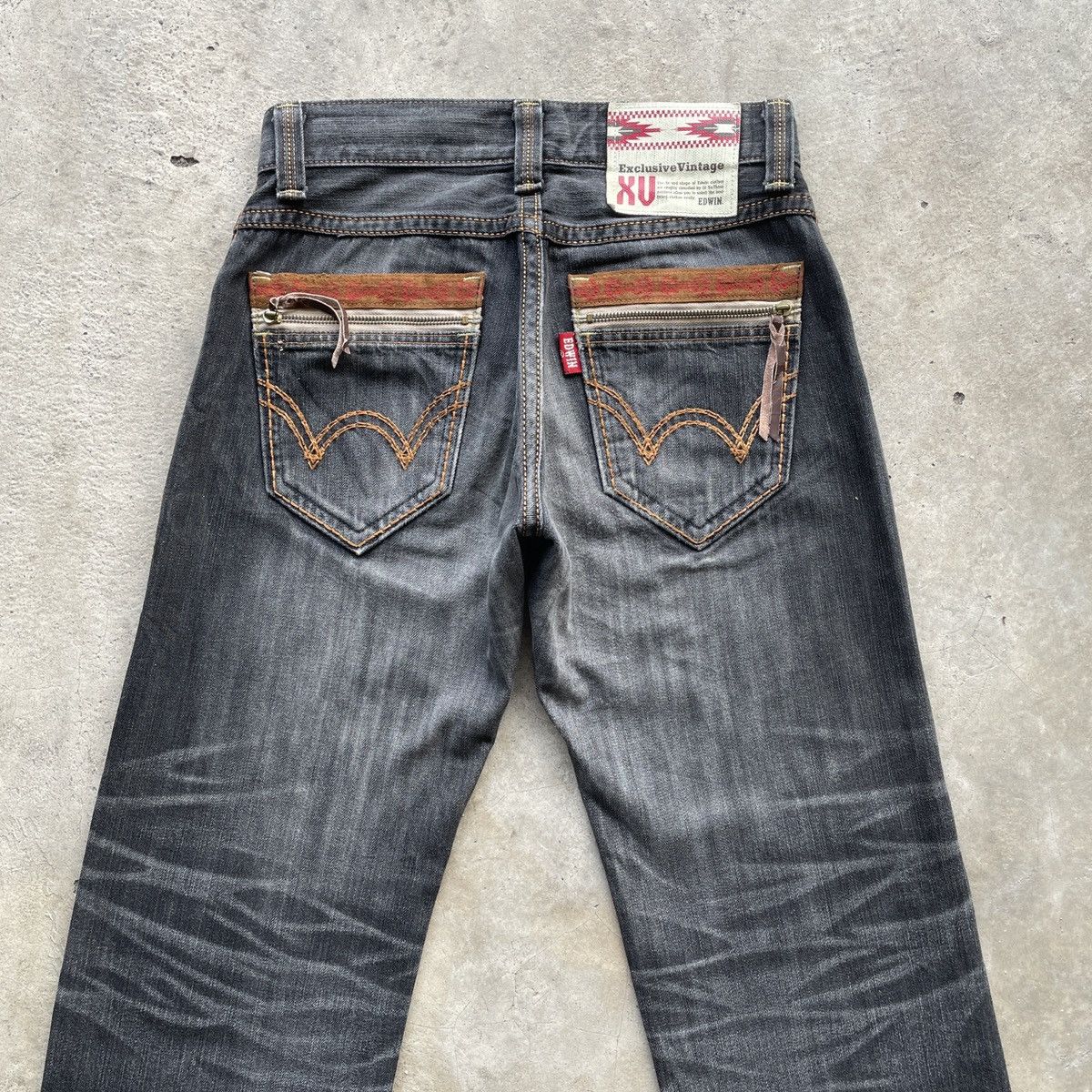 Edwin Vintage Edwin Faded Black Distressed Denim Jeans Pants W29 Size US 29 - 12 Thumbnail