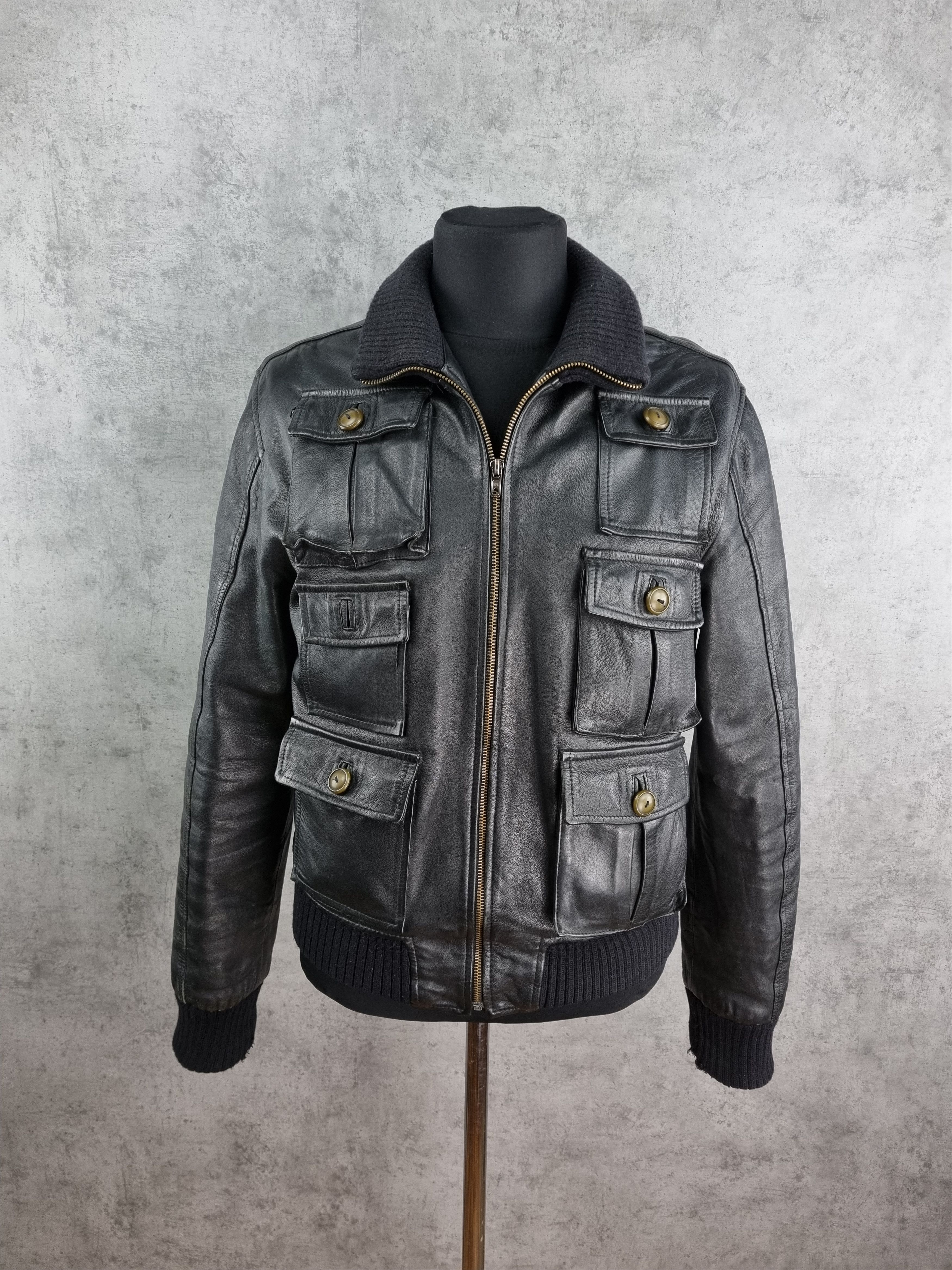 Genuine Leather Leather Biker MultiPockets Jacket Made in Italy GUCCI style Size US M / EU 48-50 / 2 - 18 Thumbnail