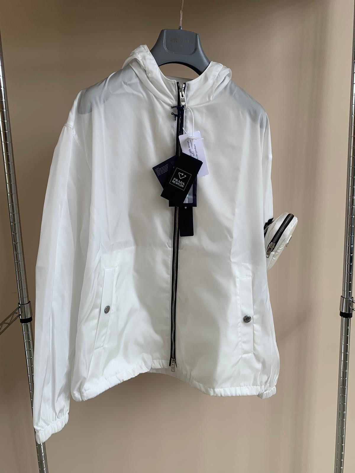 Prada Re Nylon Jacket in White Size US S / EU 44-46 / 1 - 3 Thumbnail