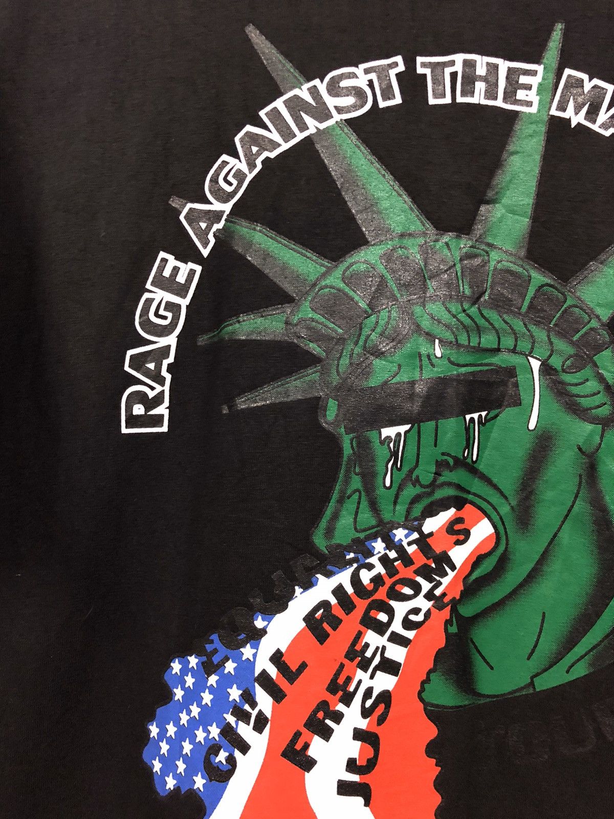 Band Tees × Rage Against The Machine × Vintage Vintage rage against the machine tour 90s bootleg t shirt Size US L / EU 52-54 / 3 - 4 Thumbnail