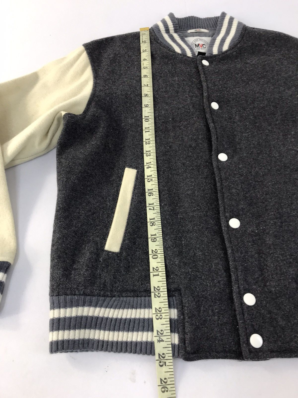 Japanese Brand Vintage Varsity Mvc Jacket Wool Snap Button Style Size US M / EU 48-50 / 2 - 12 Thumbnail