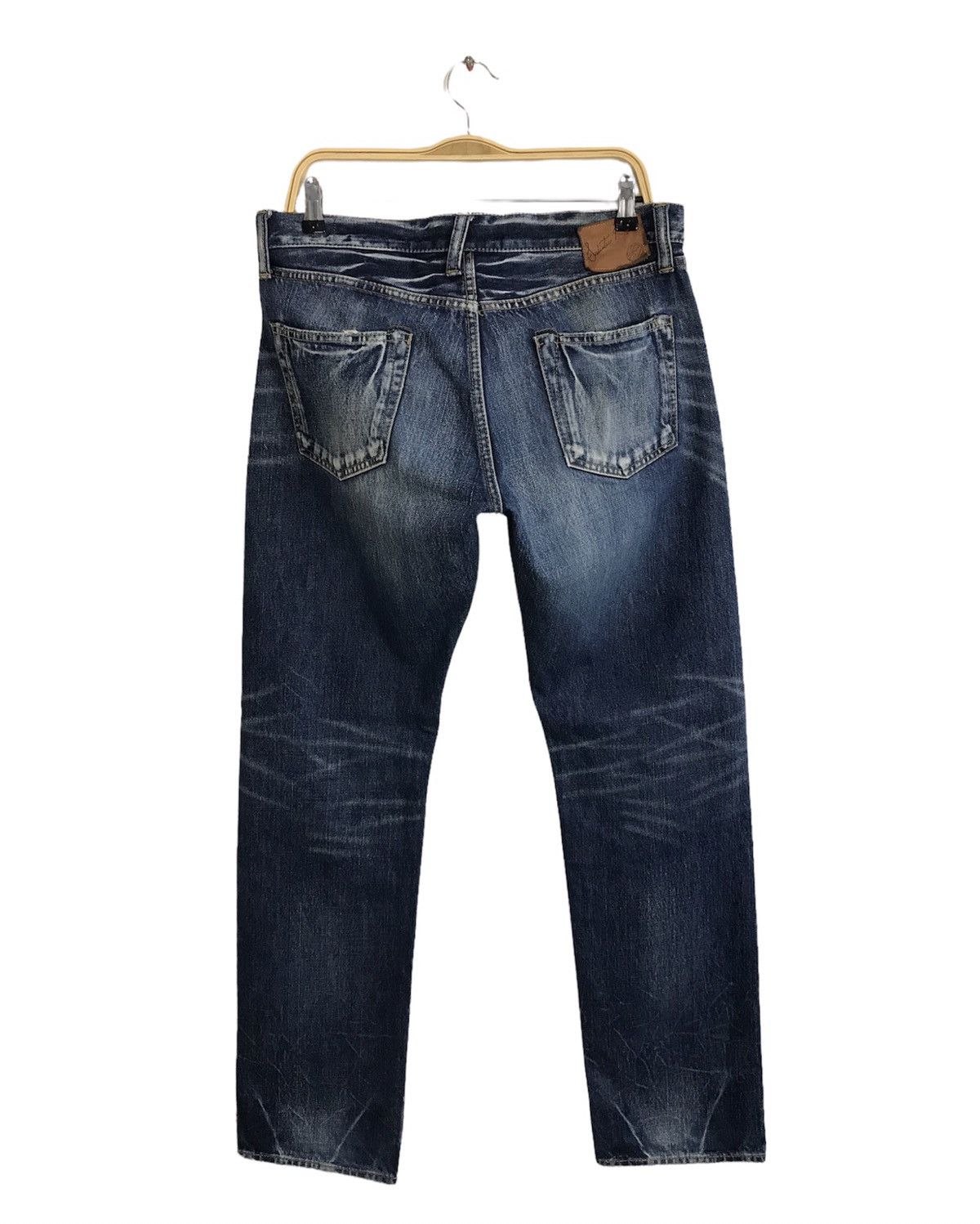 Japanese Brand Sadistic Blue Indigo Blue Denim Style Size US 33 - 2 Thumbnail