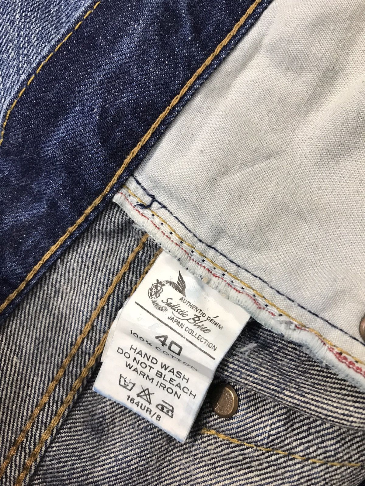 Japanese Brand Sadistic Blue Indigo Blue Denim Style Size US 33 - 15 Thumbnail