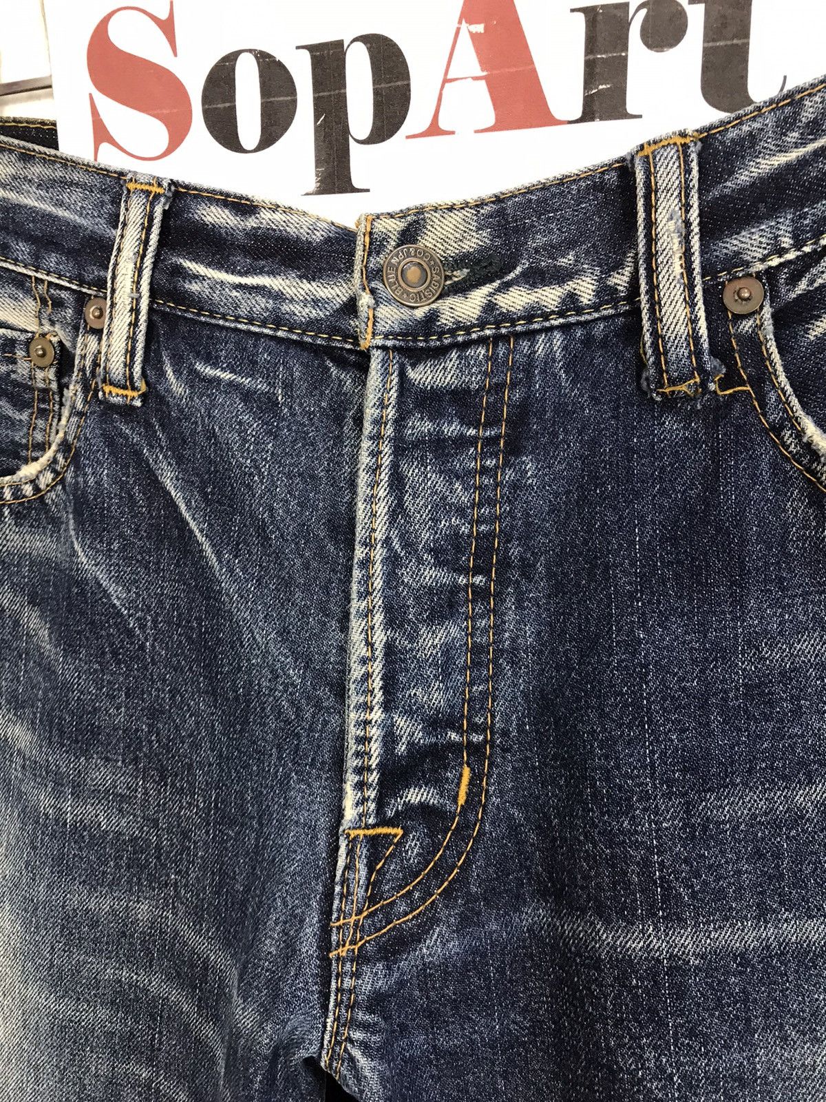 Japanese Brand Sadistic Blue Indigo Blue Denim Style Size US 33 - 6 Thumbnail