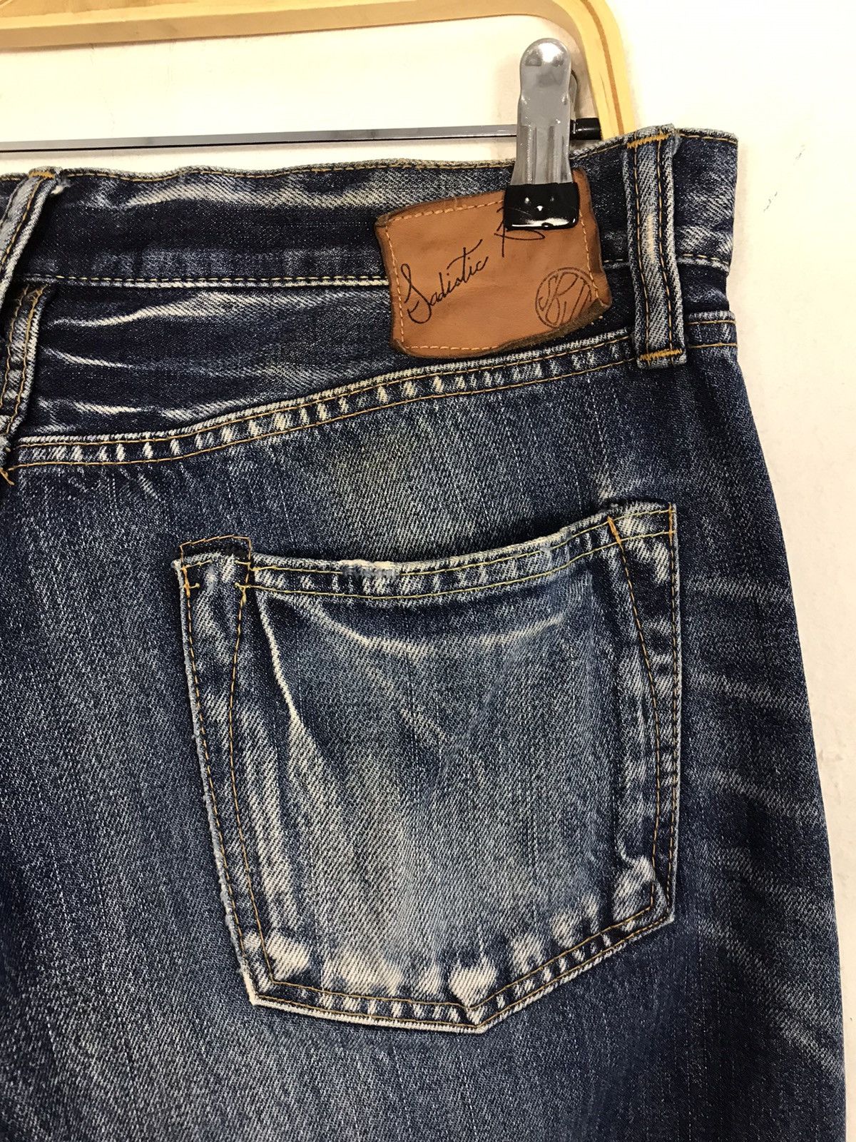 Japanese Brand Sadistic Blue Indigo Blue Denim Style Size US 33 - 11 Thumbnail