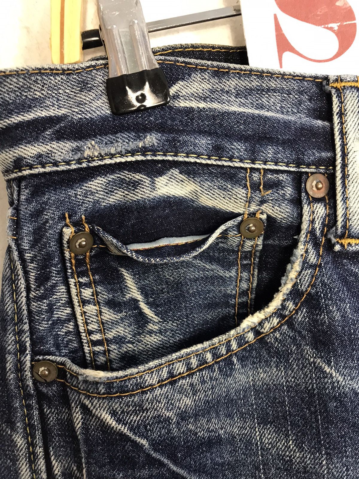 Japanese Brand Sadistic Blue Indigo Blue Denim Style Size US 33 - 8 Thumbnail