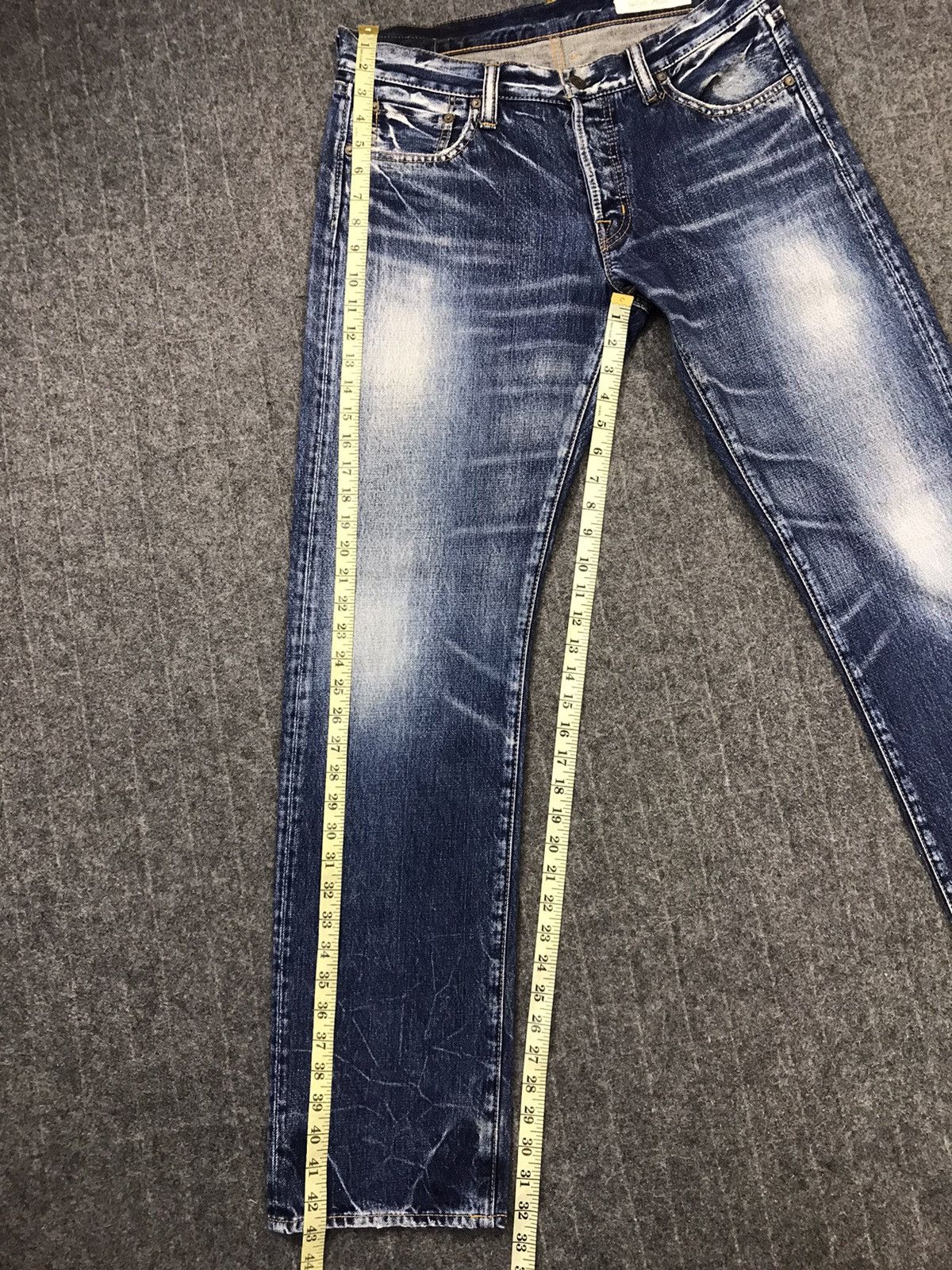 Japanese Brand Sadistic Blue Indigo Blue Denim Style Size US 33 - 19 Thumbnail