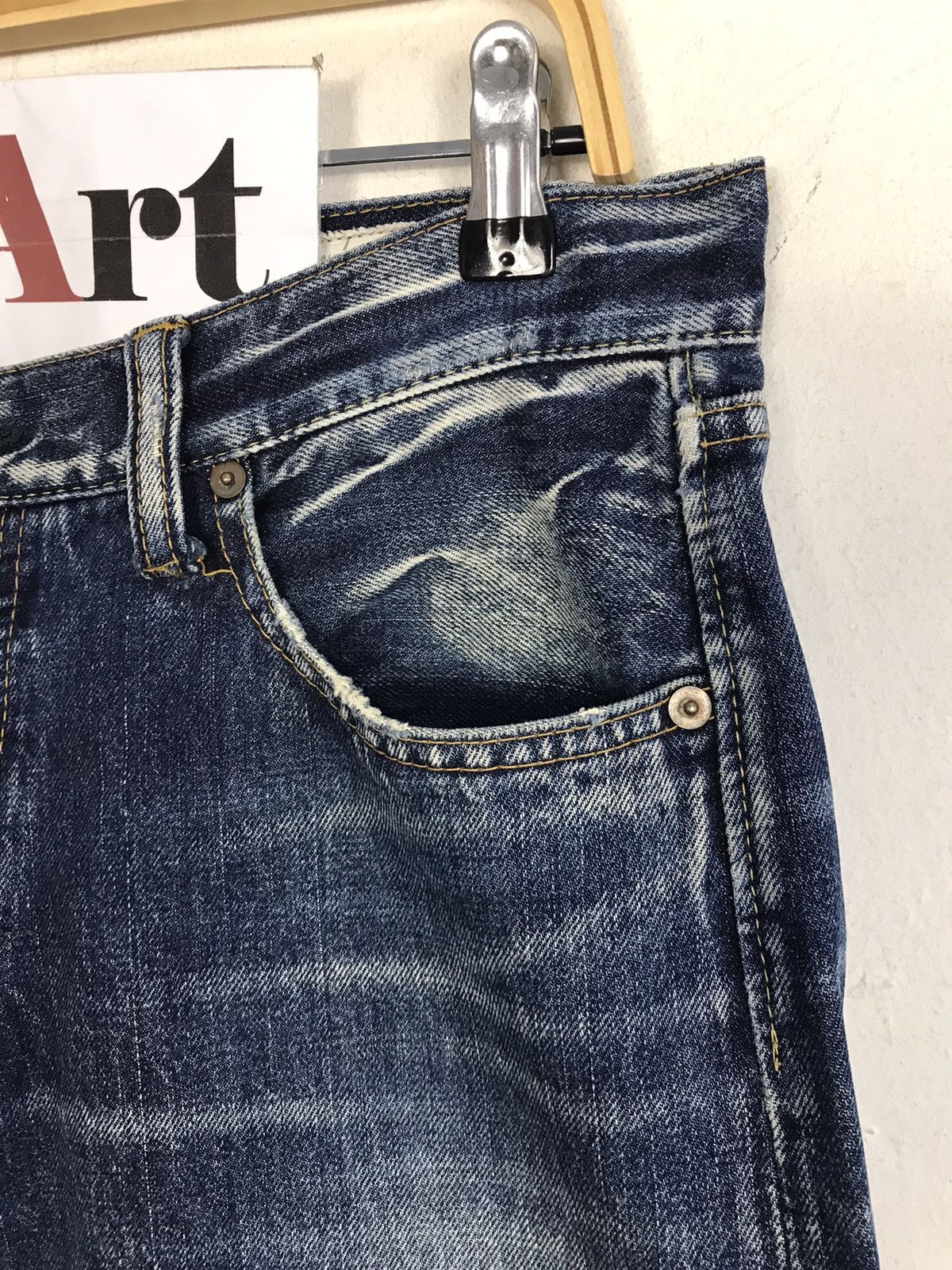 Japanese Brand Sadistic Blue Indigo Blue Denim Style Size US 33 - 5 Thumbnail