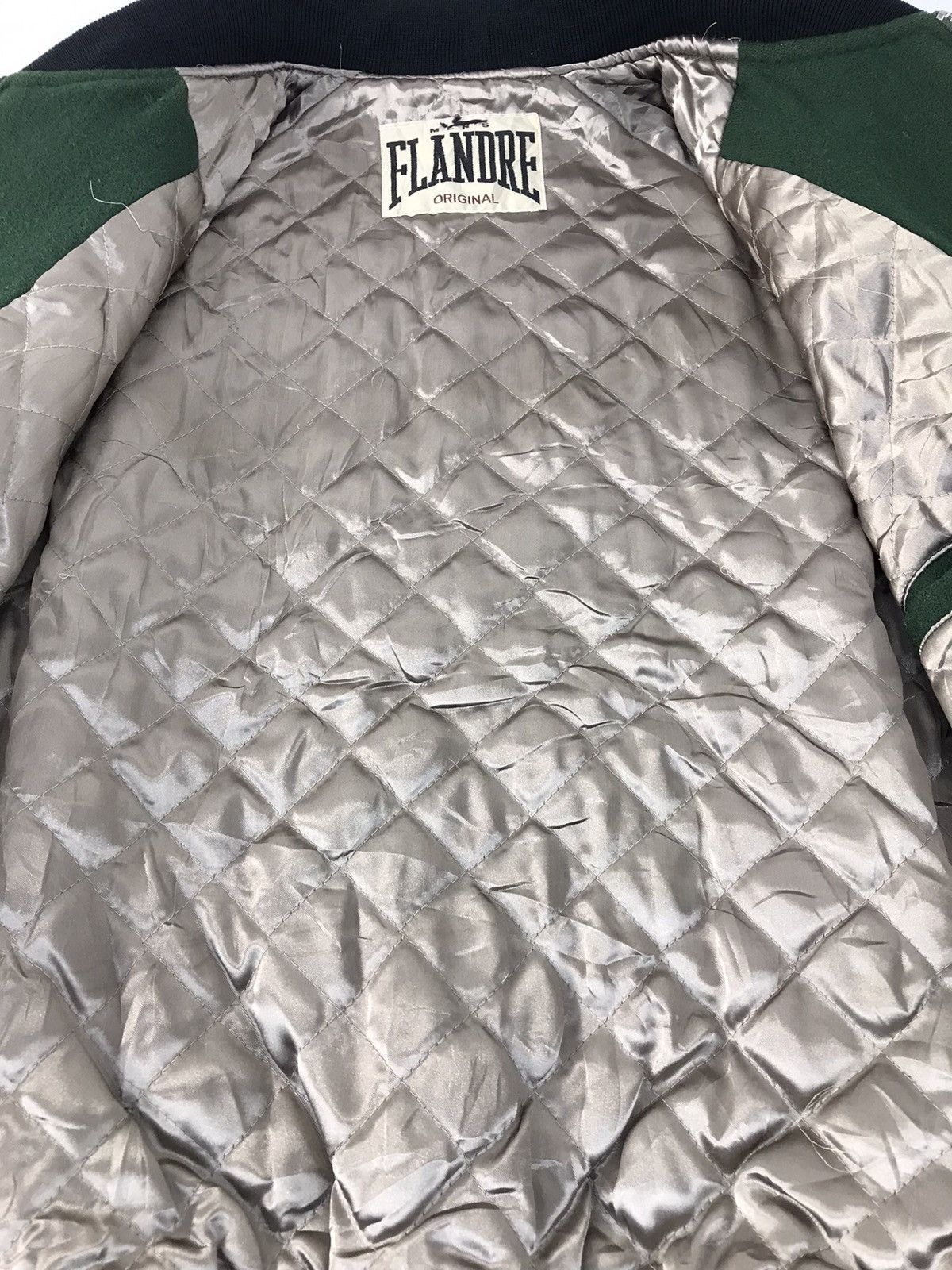 Japanese Brand × Vintage Vtg Men’S Flandre Varsity Jacket Wool Big Logo Back Side Size US L / EU 52-54 / 3 - 8 Thumbnail