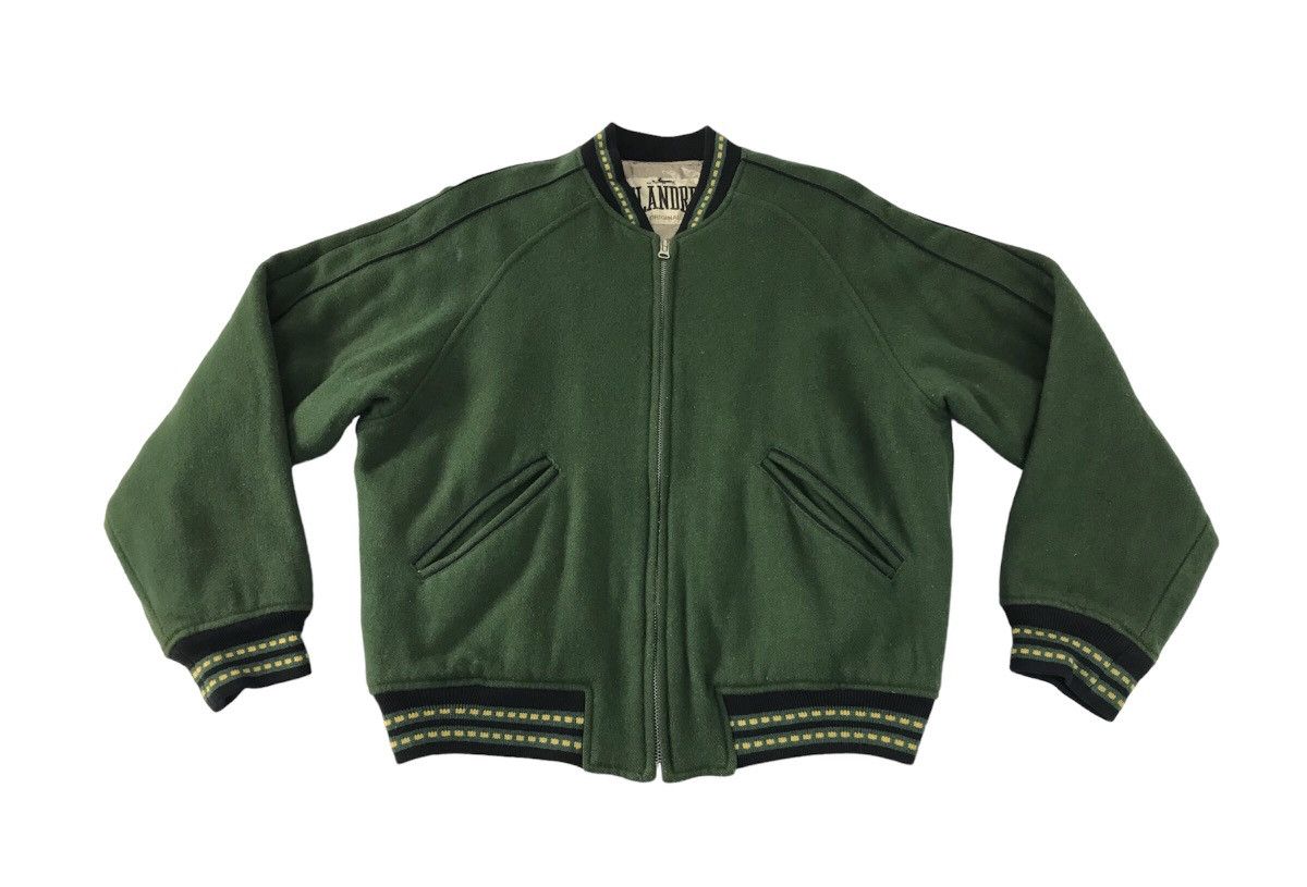 Japanese Brand × Vintage Vtg Men’S Flandre Varsity Jacket Wool Big Logo Back Side Size US L / EU 52-54 / 3 - 1 Thumbnail