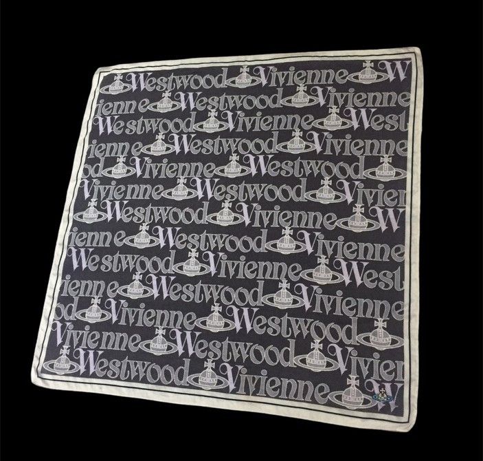 Designer × Vivienne Westwood VIVIENNE WESTWOOD SPELL OUT LUXURY BANDANA HANDKERCHIEF Size ONE SIZE - 3 Thumbnail