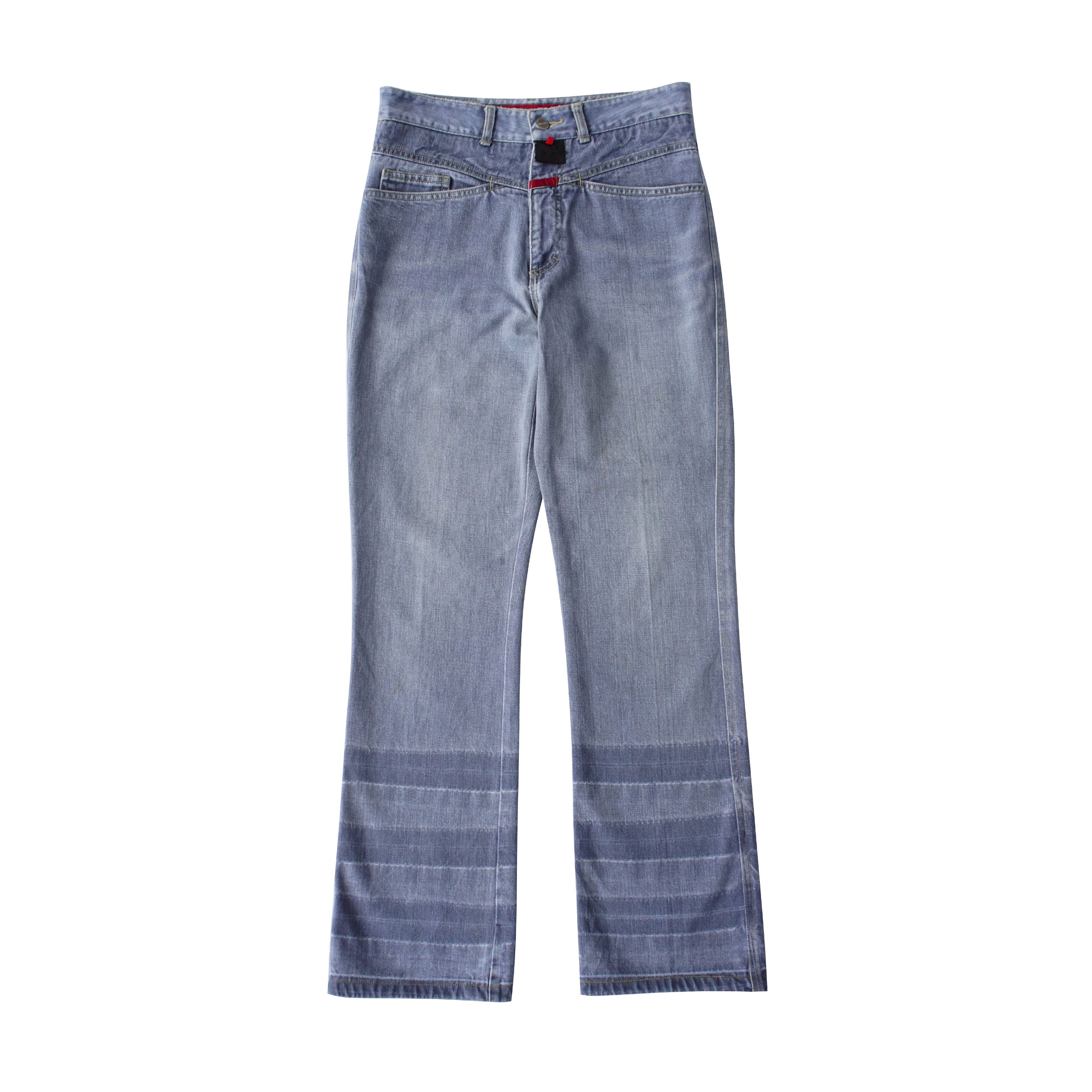 Marithe + Francois Girbaud *NoTariff Marithe Francois Girbaud Stone Washed Flare Pants Size 28" / US 6 / IT 42 - 1 Thumbnail