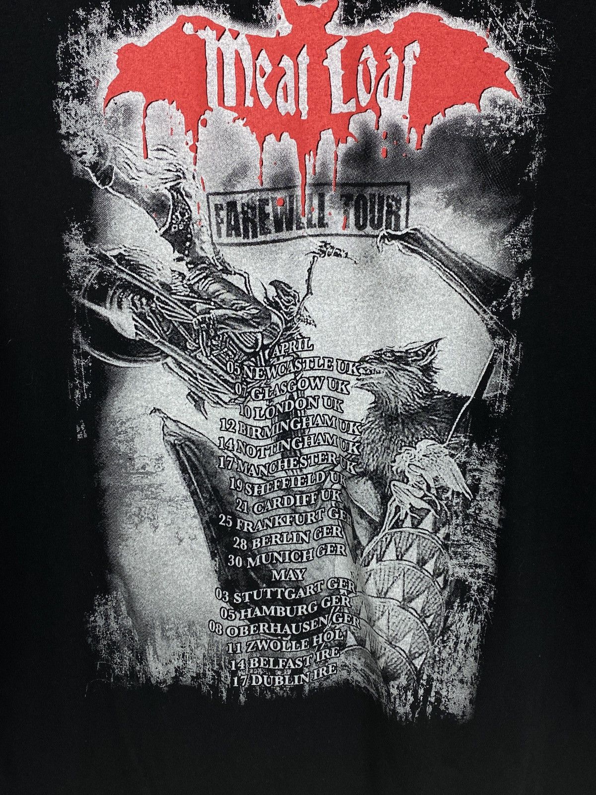 Band Tees Meat Loaf Last At Bat 2013 Rock Tour T-Shirt In Black Size US XL / EU 56 / 4 - 4 Thumbnail
