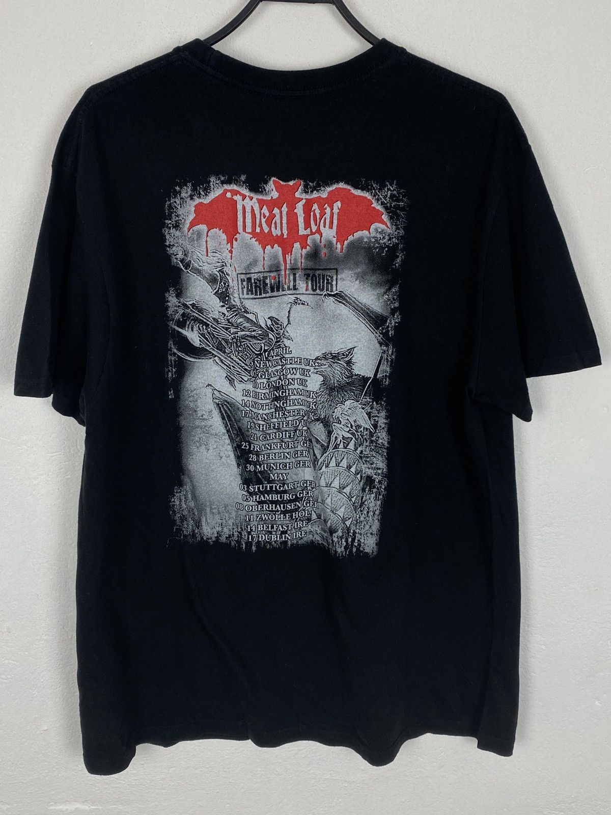 Band Tees Meat Loaf Last At Bat 2013 Rock Tour T-Shirt In Black Size US XL / EU 56 / 4 - 3 Thumbnail