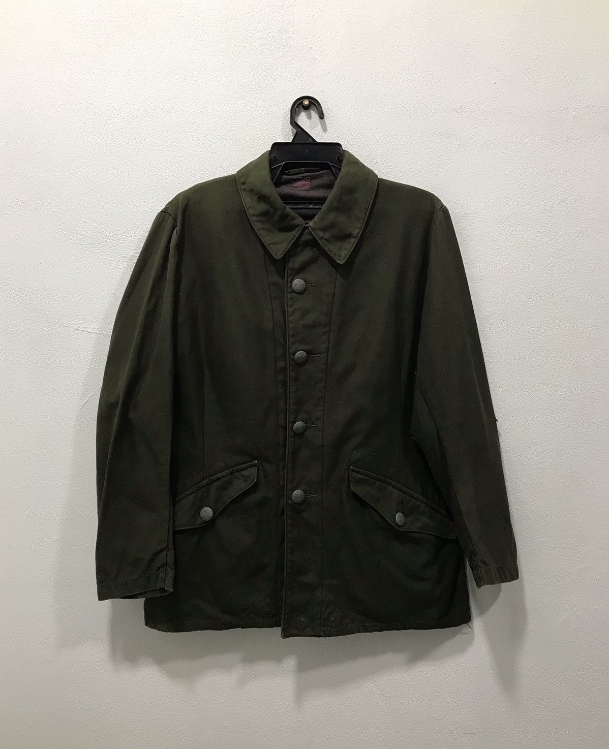 Vintage Vtg 70s Swedish Military Smock Jacket C46 Field Coat Army Size US M / EU 48-50 / 2 - 1 Thumbnail