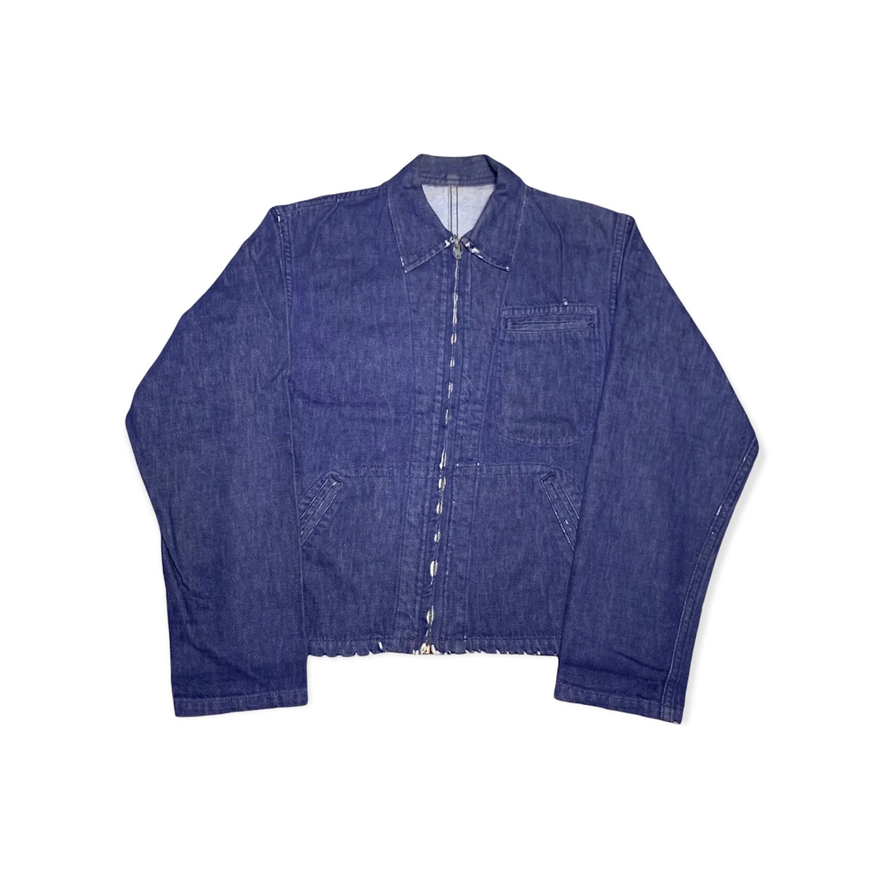 image of 50S American Selvedge Work Wear Denim Jacket in Blue, Men's (Size Medium)