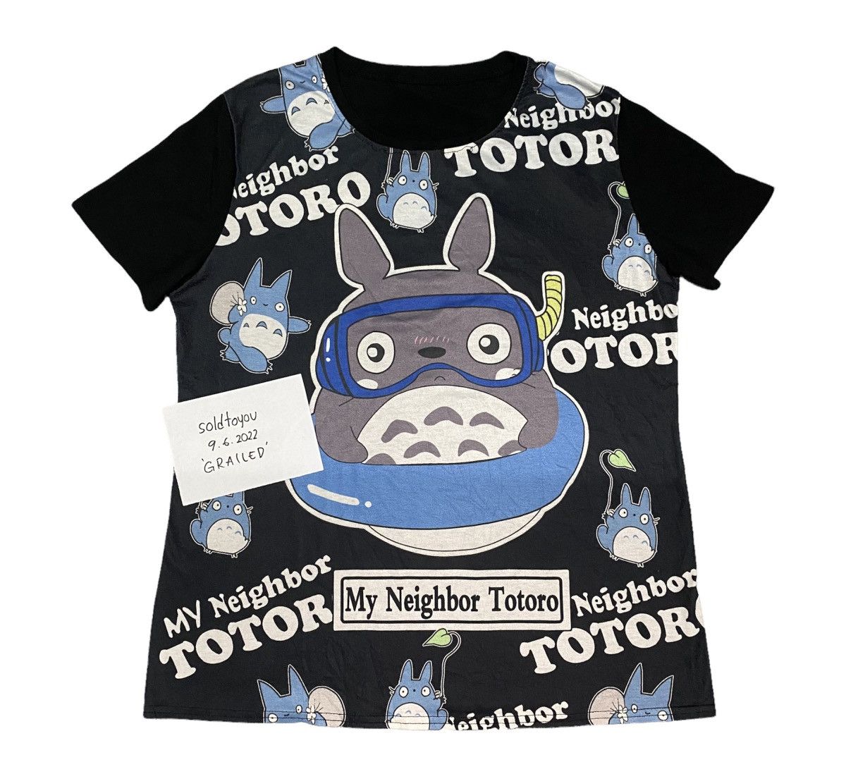 RARE💥 OVERPRINT 90’s MY NEIGHBOR TOTORO TSHIRT STUDIO GHIBLI