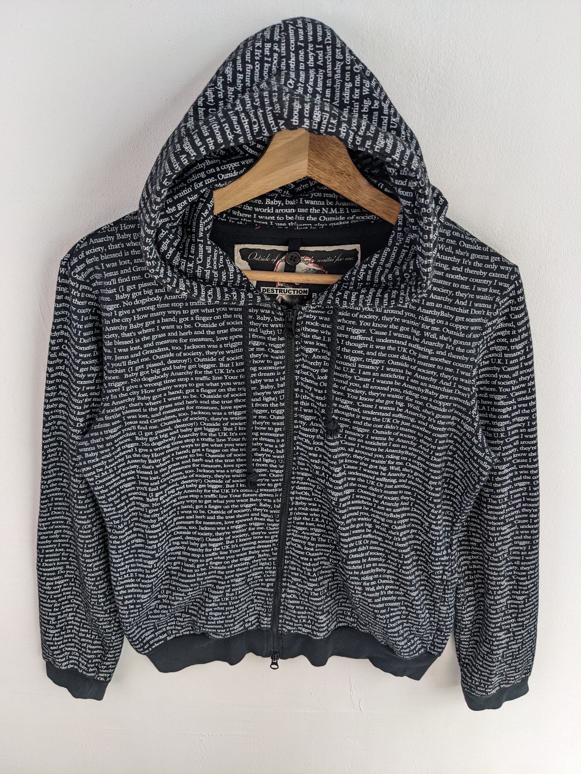 PPFM PPFM Hoodie Full Zip Punk Jacket Harajuku Style Size US M / EU 48-50 / 2 - 6 Thumbnail