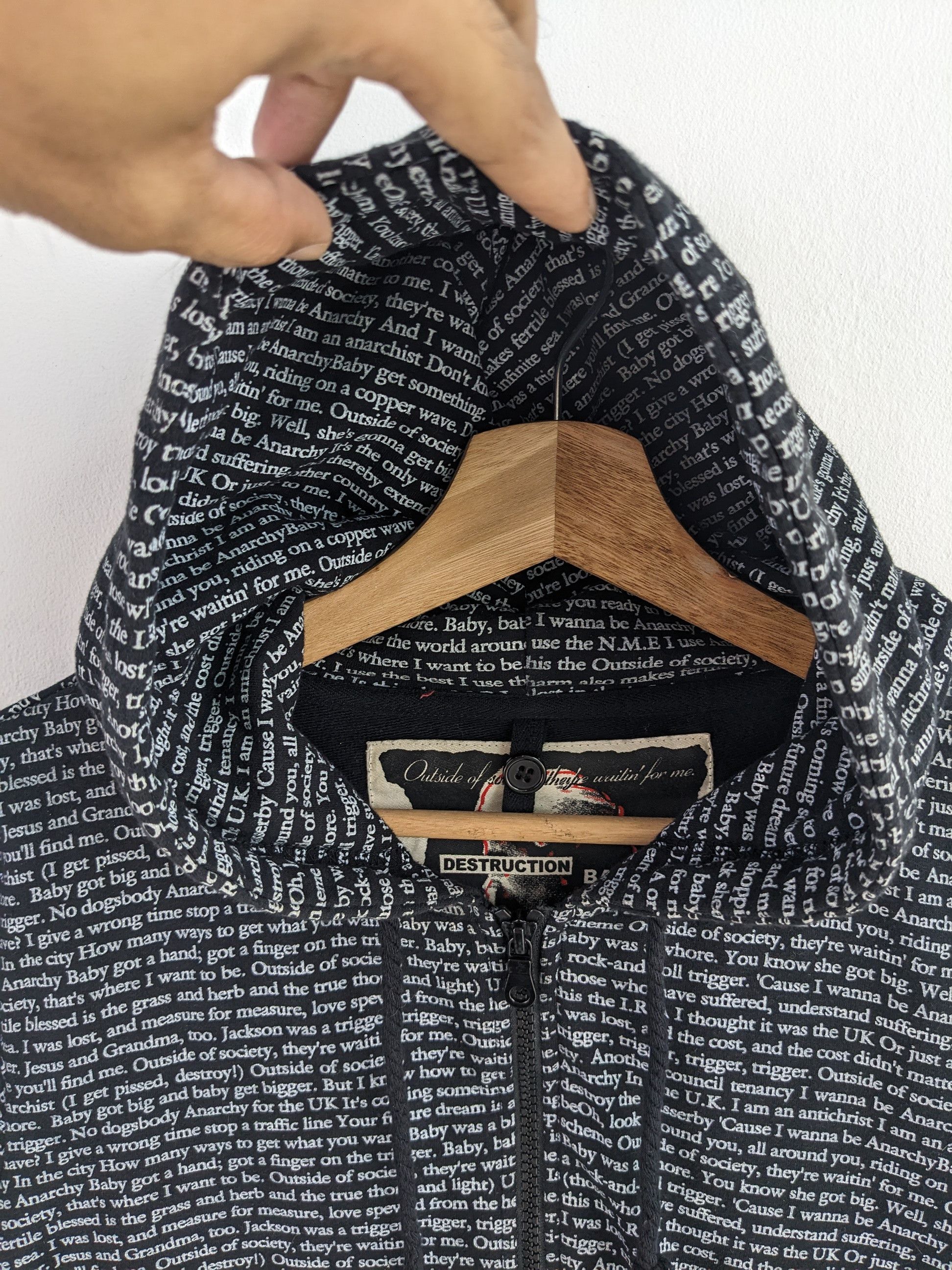 PPFM PPFM Hoodie Full Zip Punk Jacket Harajuku Style Size US M / EU 48-50 / 2 - 7 Thumbnail