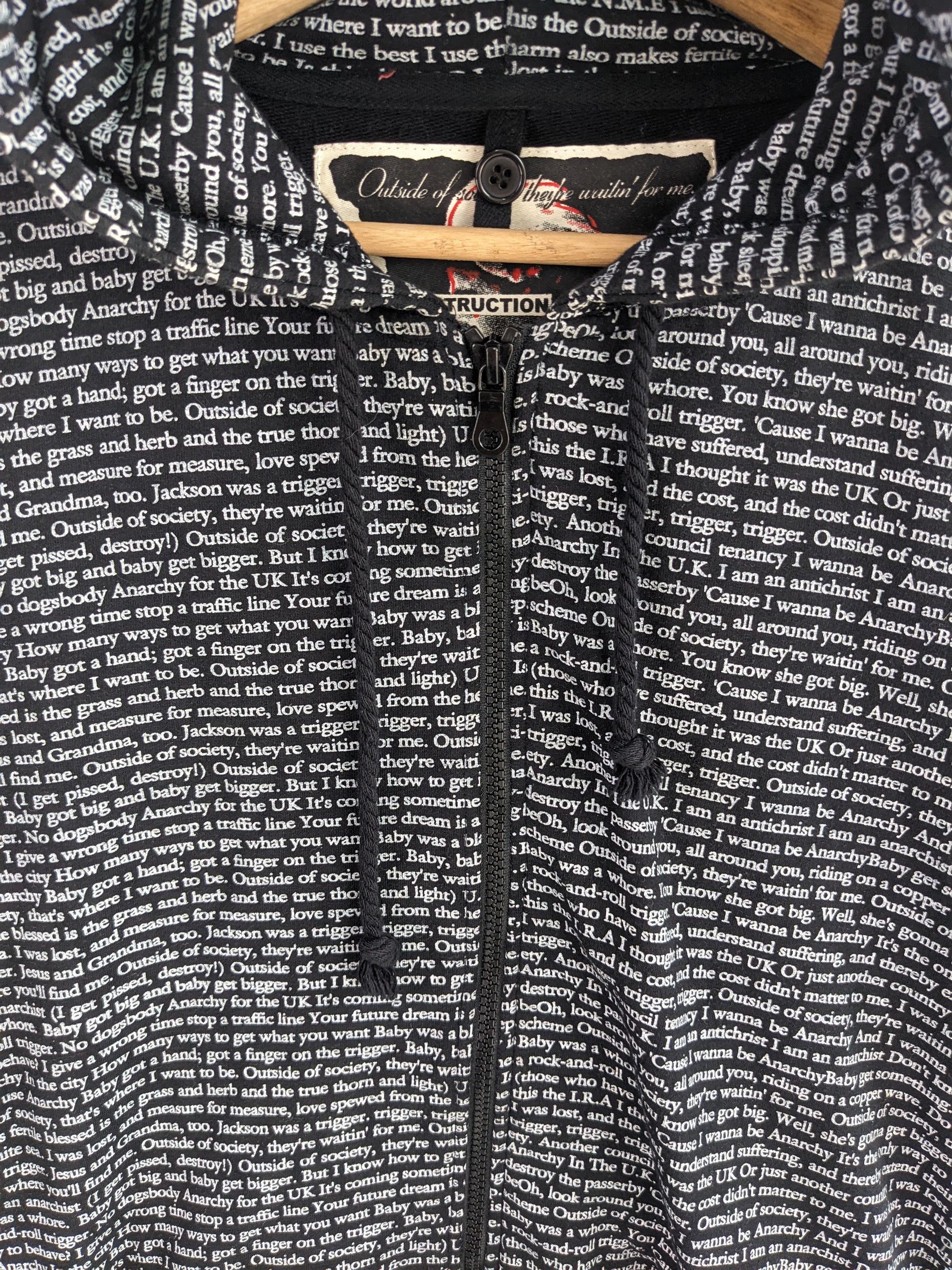 PPFM PPFM Hoodie Full Zip Punk Jacket Harajuku Style Size US M / EU 48-50 / 2 - 8 Thumbnail