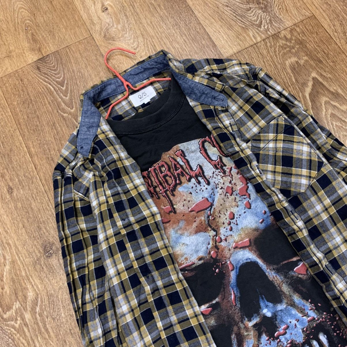 Vintage Vintage 90s Checkered Shirt Grunge Streetwear Dark Boxy L Size US L / EU 52-54 / 3 - 5 Thumbnail