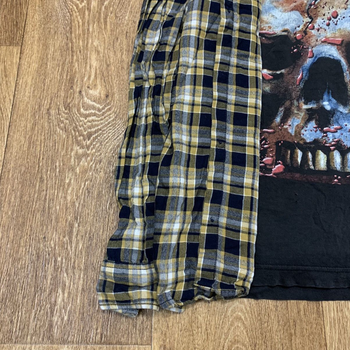 Vintage Vintage 90s Checkered Shirt Grunge Streetwear Dark Boxy L Size US L / EU 52-54 / 3 - 3 Thumbnail