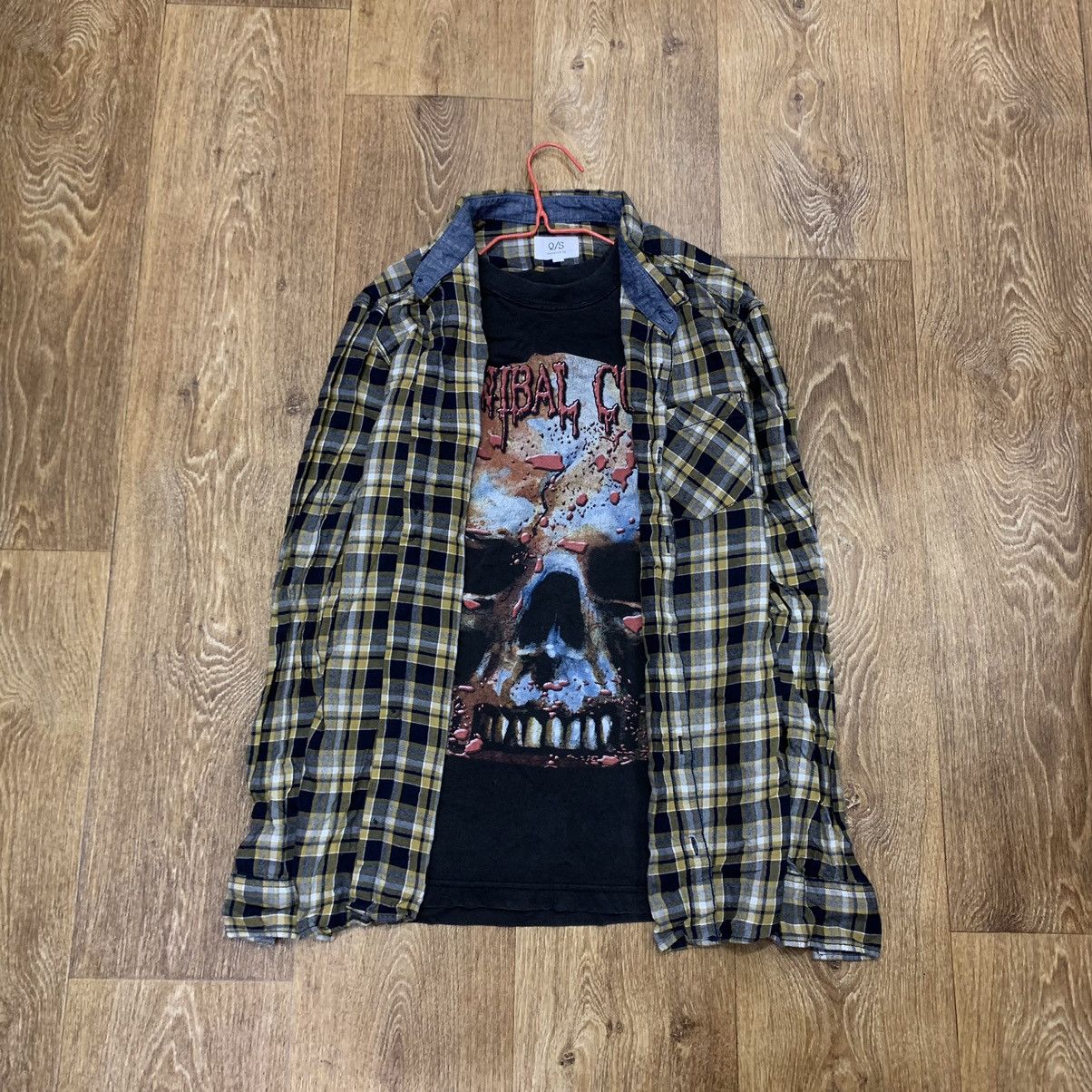 Vintage Vintage 90s Checkered Shirt Grunge Streetwear Dark Boxy L Size US L / EU 52-54 / 3 - 1 Thumbnail