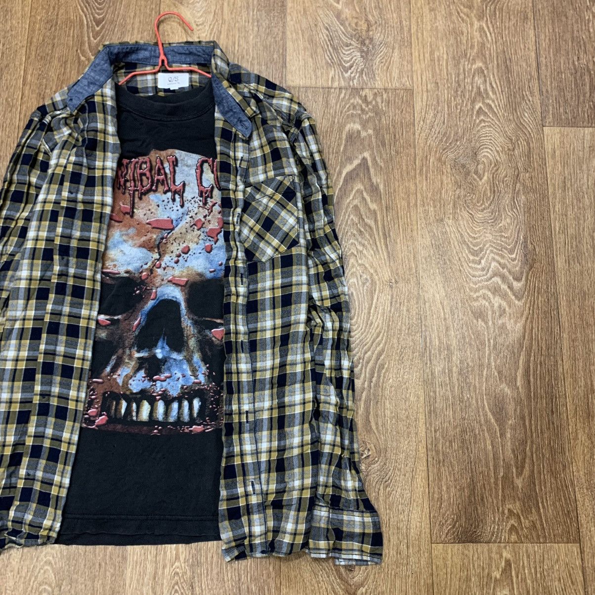 Vintage Vintage 90s Checkered Shirt Grunge Streetwear Dark Boxy L Size US L / EU 52-54 / 3 - 2 Thumbnail