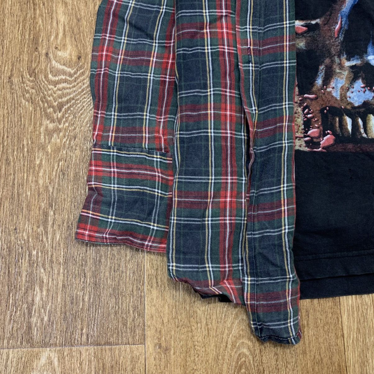 Vintage Vintage Y2K Grunge Plaid Shirt Skull Graphic Oversized M Size US M / EU 48-50 / 2 - 3 Thumbnail