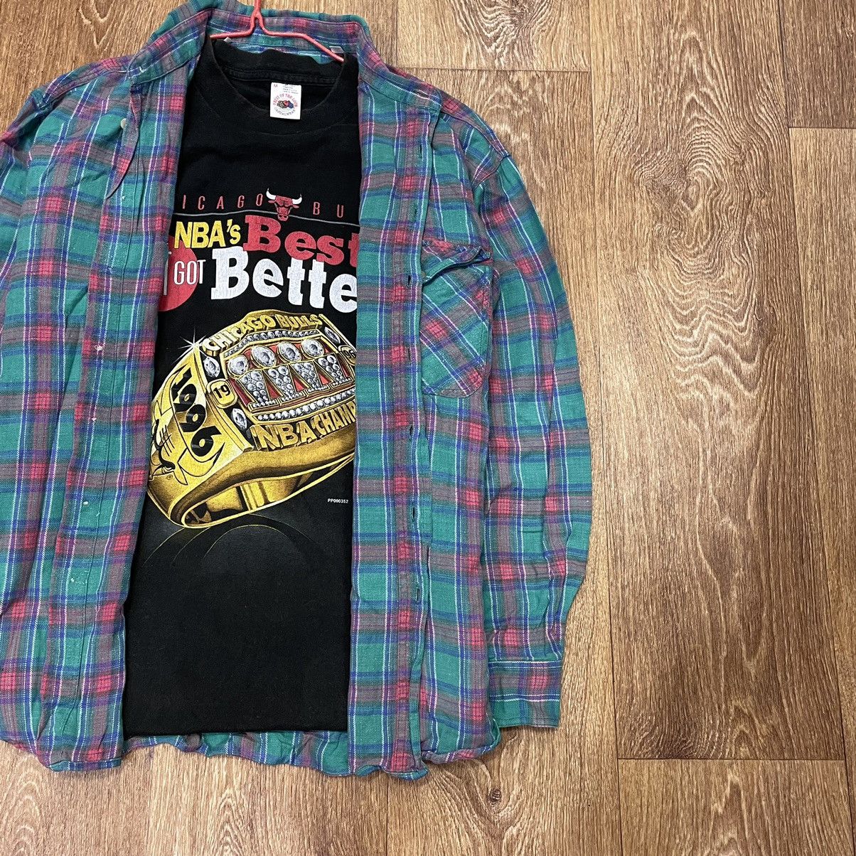 Vintage Vintage 90s Plaid Shirt Oversized Grunge Streetwear Logo XL Size US XL / EU 56 / 4 - 2 Thumbnail