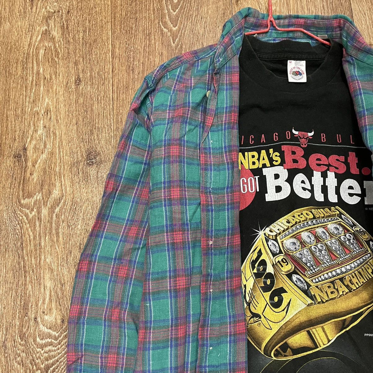 Vintage Vintage 90s Plaid Shirt Oversized Grunge Streetwear Logo XL Size US XL / EU 56 / 4 - 4 Thumbnail
