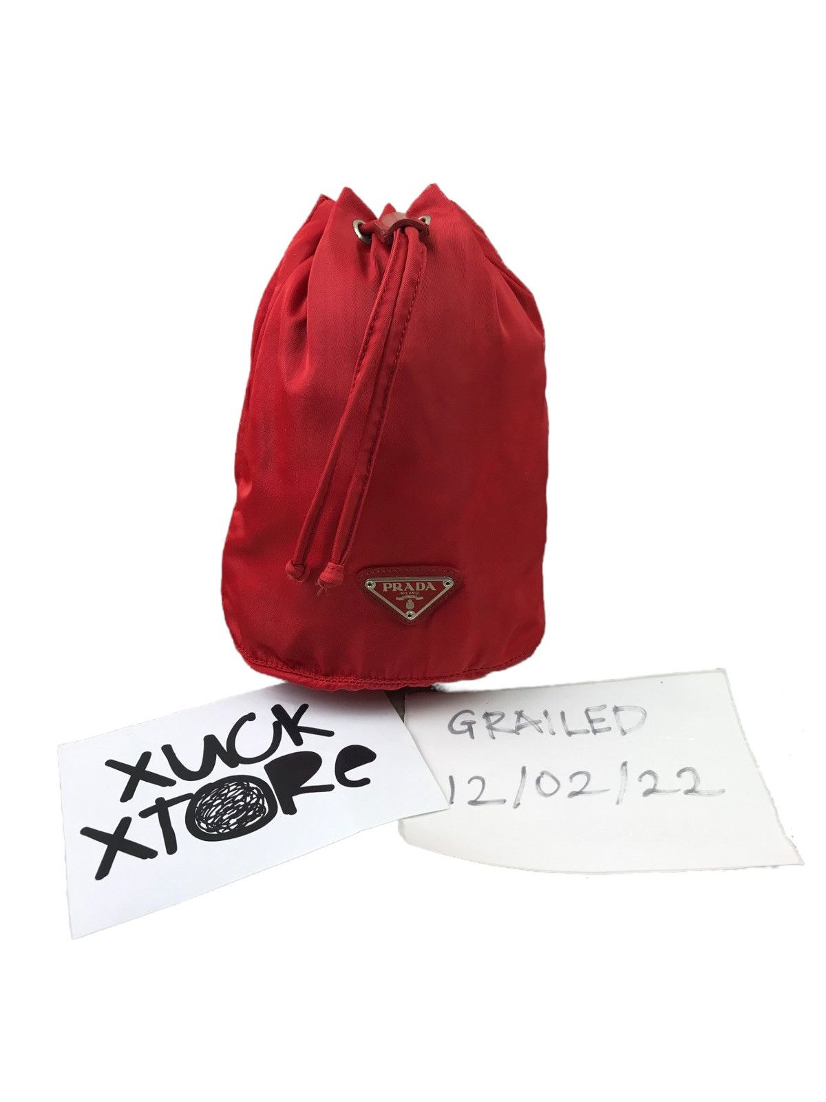 Prada Authentic PRADA Tessuto Nylon Drawstring Cosmetic Bag Size ONE SIZE - 14 Thumbnail