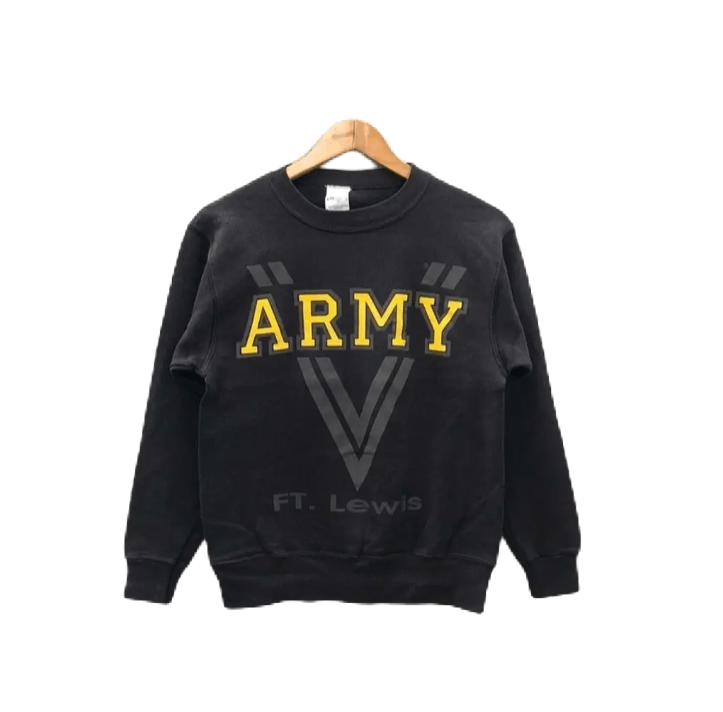 Vintage Vintage 80s army ft lewis sweatshirt reflective logo Size US S / EU 44-46 / 1 - 3 Thumbnail