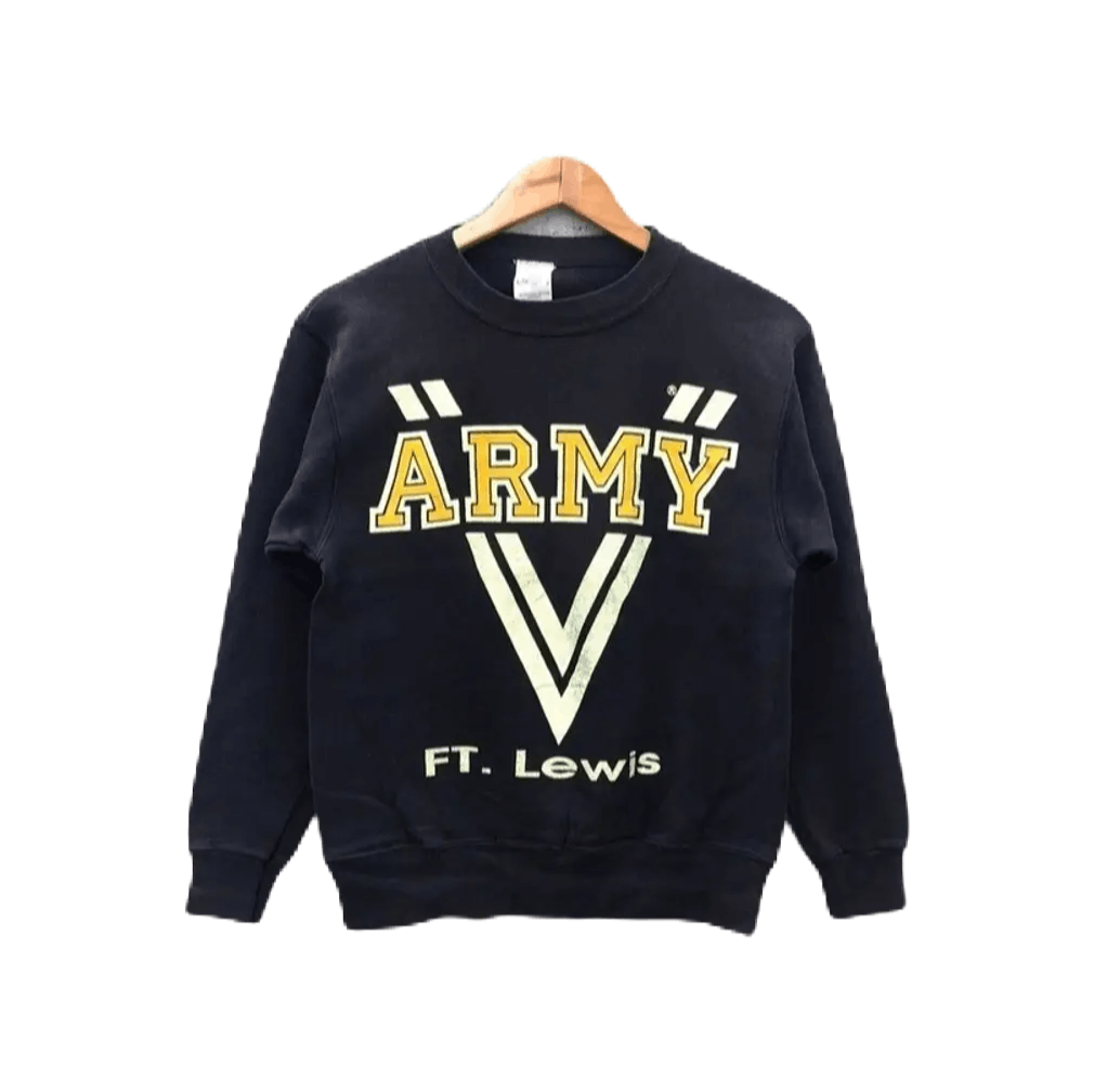 Vintage Vintage 80s army ft lewis sweatshirt reflective logo Size US S / EU 44-46 / 1 - 1 Thumbnail