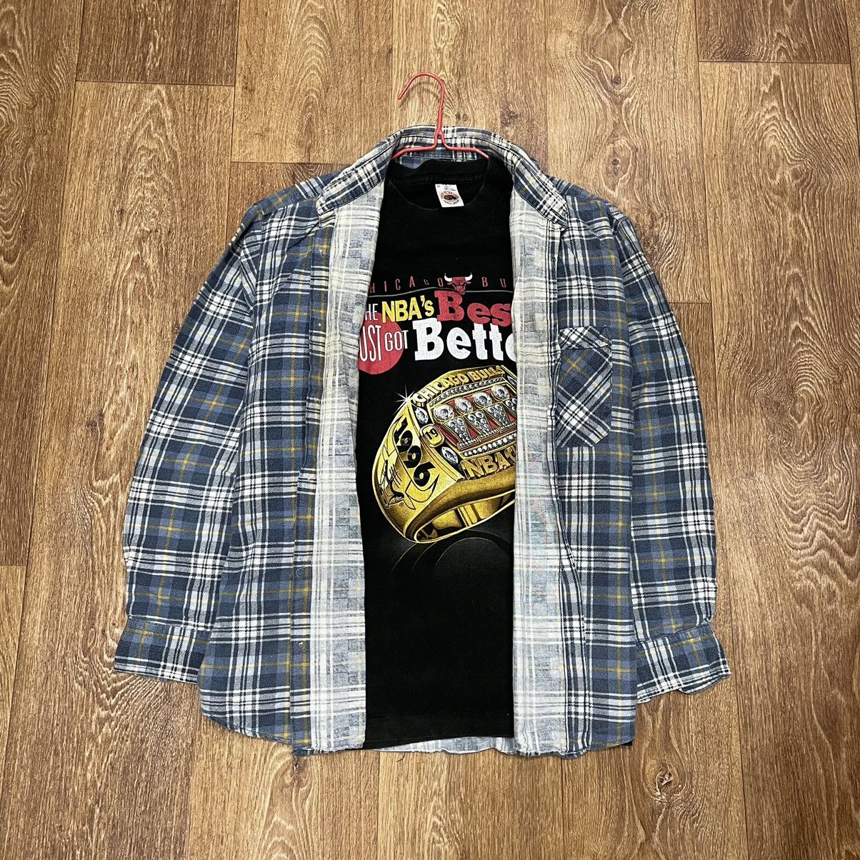 Vintage Vintage 90s Checkered Shirt Oversized Grunge Streetwear XL Size US XL / EU 56 / 4 - 1 Thumbnail