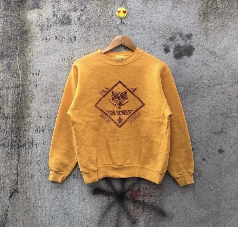 Vintage Vintage 90s cub scouts army sweatshirt pullover Size US M / EU 48-50 / 2 - 4 Thumbnail
