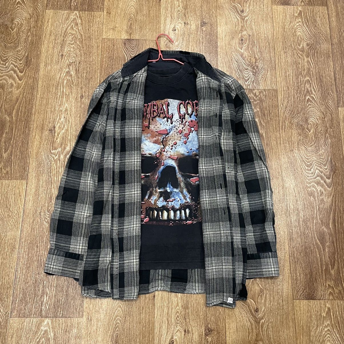 Vintage Vintage 90s Checkered Shirt Grunge Oversized Plaid Faded L Size US L / EU 52-54 / 3 - 1 Thumbnail