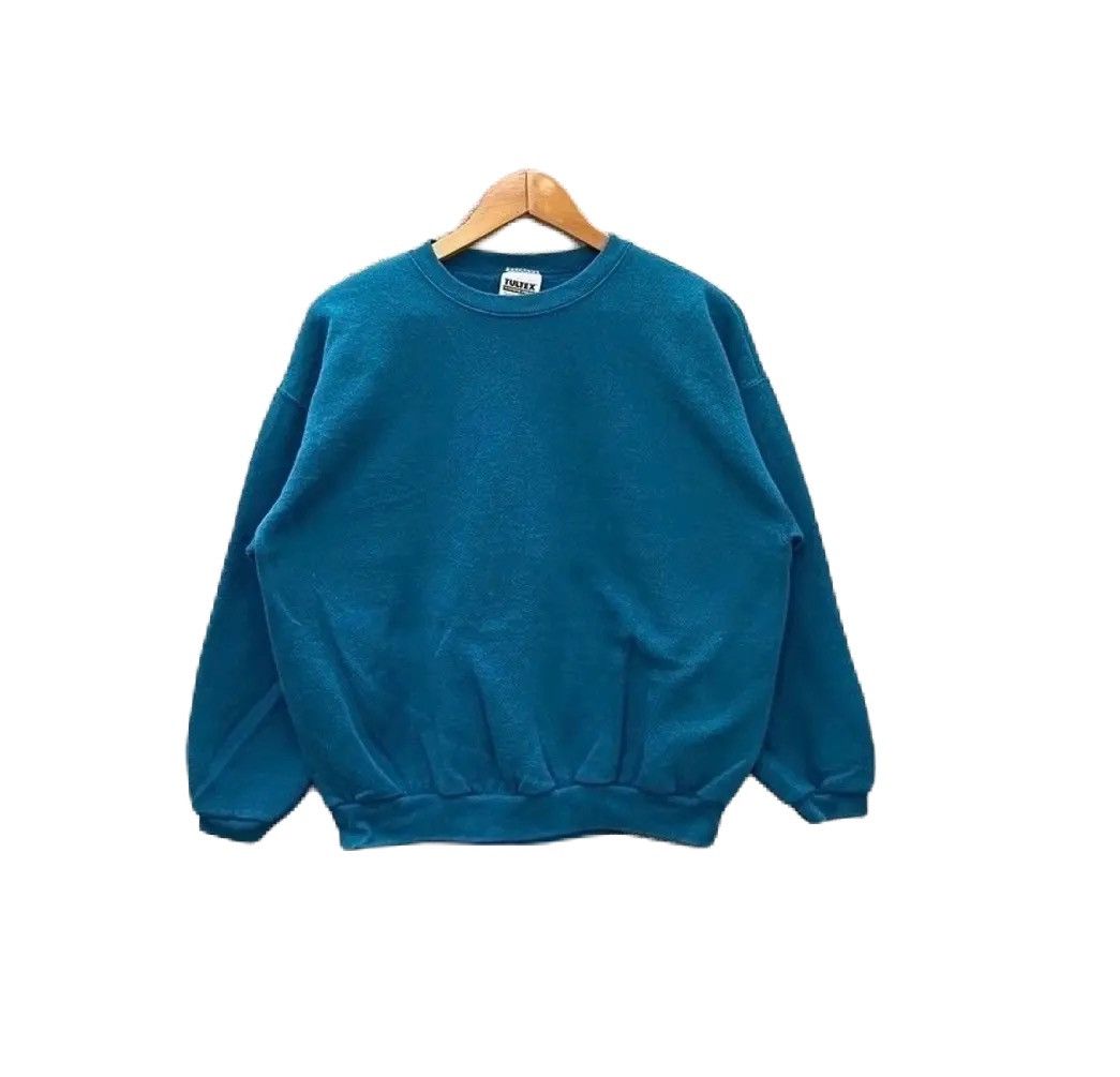 Vintage Vintage 90s plain sweatshirt pullover Size US L / EU 52-54 / 3 - 1 Thumbnail