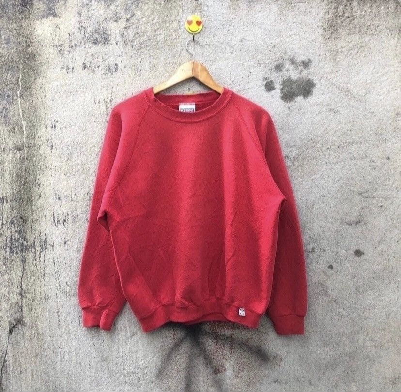 Vintage Vintage 90s plain sweatshirt pullover Size US L / EU 52-54 / 3 - 4 Thumbnail