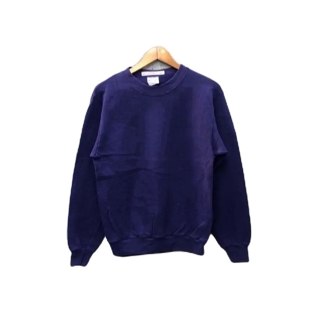 Vintage Vintage 80s plain sweatshirt pullover crewneck Size US S / EU 44-46 / 1 - 1 Thumbnail