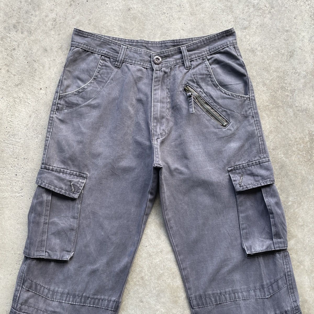 Japanese Brand Rare🔥 Japanese Vintage Faded 8 Pocket Cargo Pants Tactical Size US 29 - 2 Thumbnail