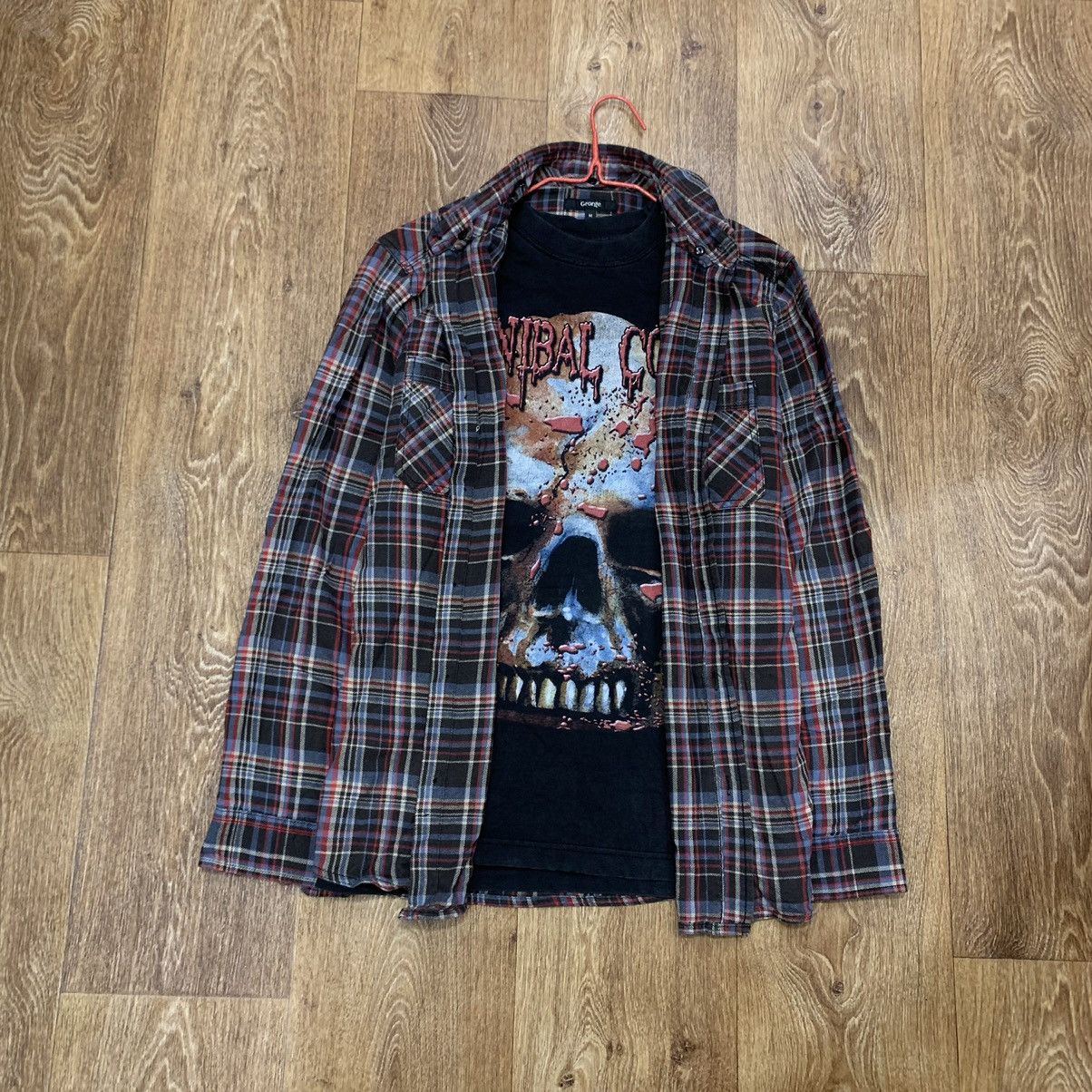 Vintage Vintage 90s Plaid Grunge Shirt Sun Faded Relaxed Fit Logo M Size US M / EU 48-50 / 2 - 2 Thumbnail