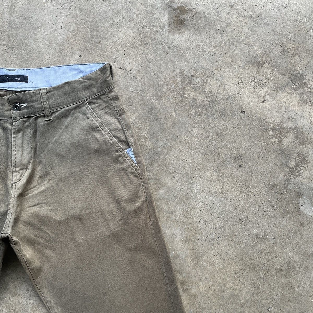 Japanese Brand W30x31🔥 Vintage GrageBlue Faded Back Buckle Trousers Pants Size US 30 / EU 46 - 6 Thumbnail