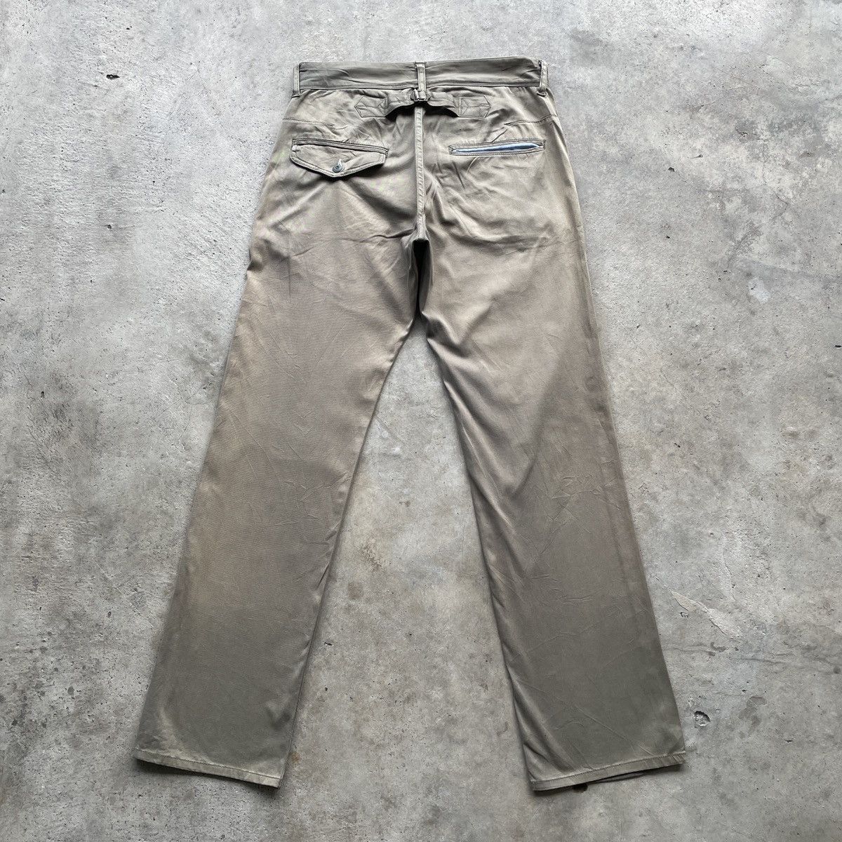 Japanese Brand W30x31🔥 Vintage GrageBlue Faded Back Buckle Trousers Pants Size US 30 / EU 46 - 11 Thumbnail
