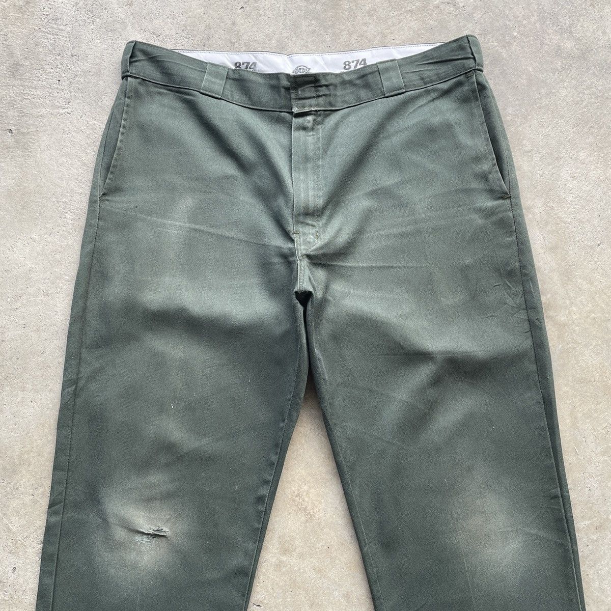 Dickies Vintage Dickies Green Faded Trousers Casual Pants W37x30 Size US 37 - 3 Thumbnail
